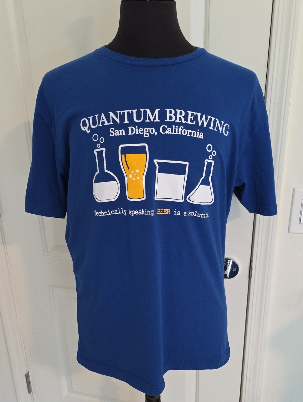 Quantum Brewing Royal Blue Crewneck T-Shirt
